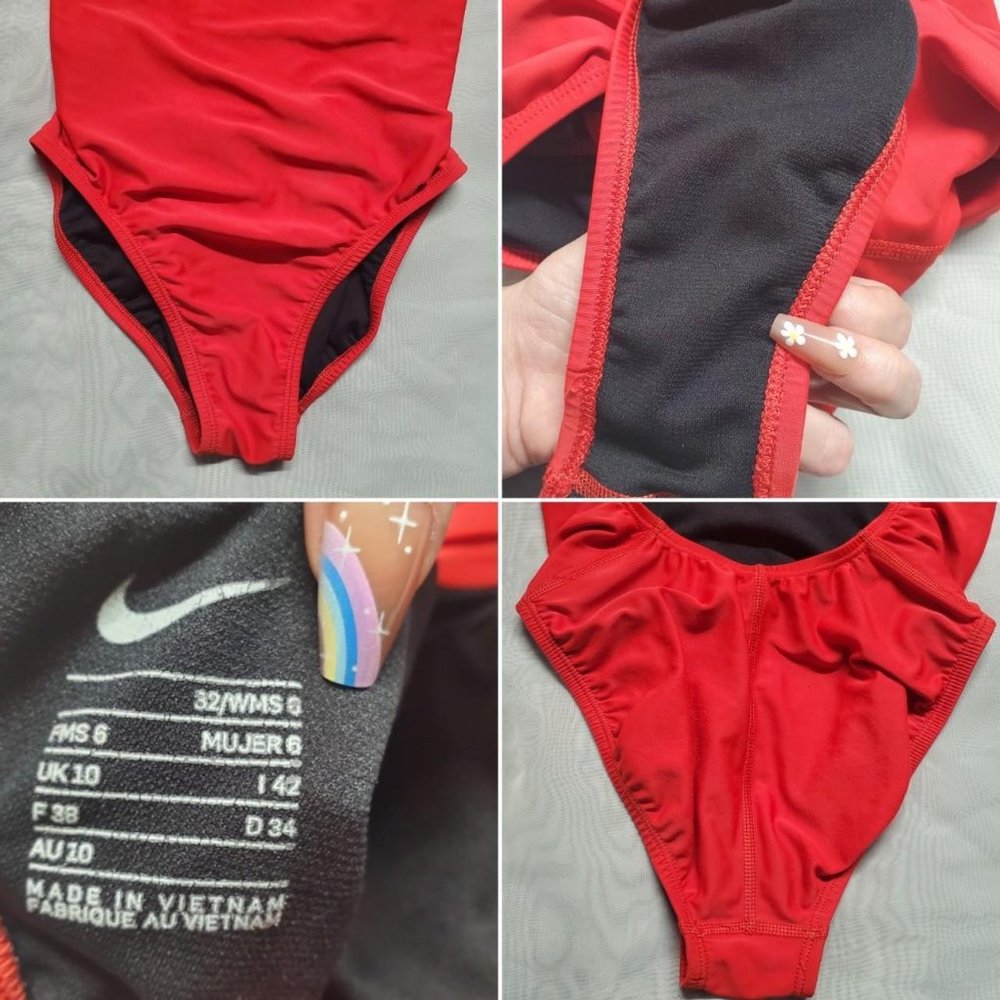 Nike Y2K Red One Piece Bathing Suit - Picture 4 of 4